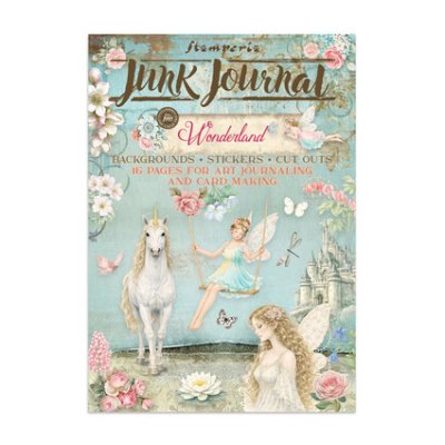 A4 Junk Journal -lehtiö, Stamperia: Wonderland