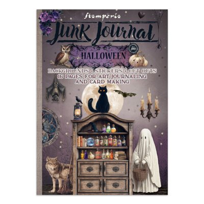 A4 Junk Journal -lehtiö, Stamperia: Halloween