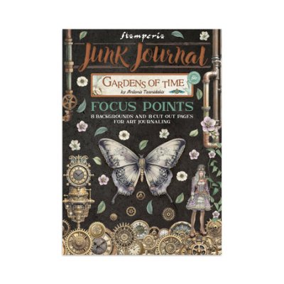A5 Junk Journal -lehtiö, Stamperia: Gardens of Time