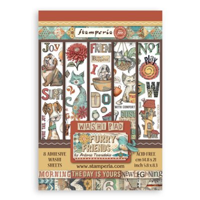 Washi pad, Stamperia: Furry Friends