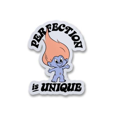 Vinyl sticker, Trolls: Perfection is unique