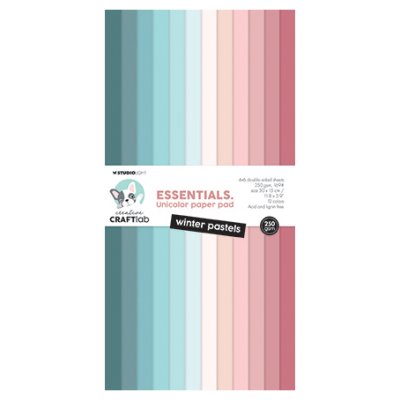 Cardstock pack 30 x 15 cm, Studiolight: Winter Pastels