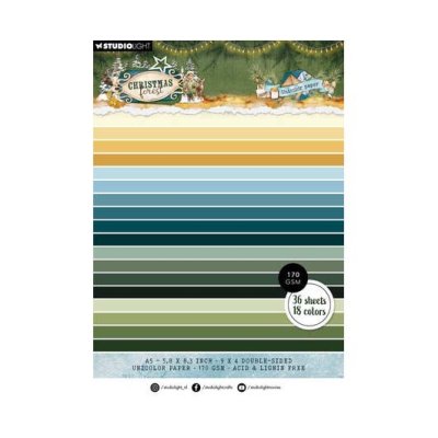 Cardstock pack A5, Studiolight: Christmas Forest