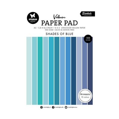 Kuultopaperi (vellum) -lehtiö A5, Studiolight: Blue