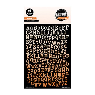 Studiolight stencil, A5: Grungy alphabet