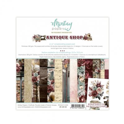 6x6" paperipakkaus, Mintay: Antique Shop