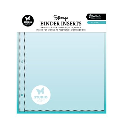 Muovitaskut Studiolight -kansioon, 5 kpl (A5+ taskut)