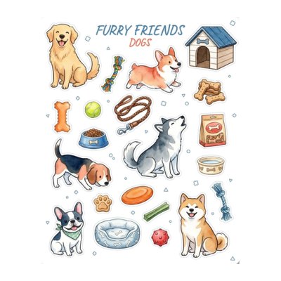 Sticker sheet, Boox: Dogs