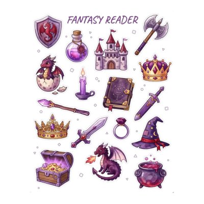 Sticker sheet, Boox: Fantasy Reader