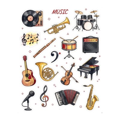 Sticker sheet, Boox: Music