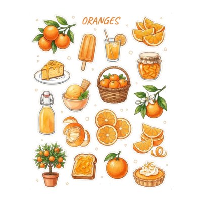 Sticker sheet, Boox: Oranges