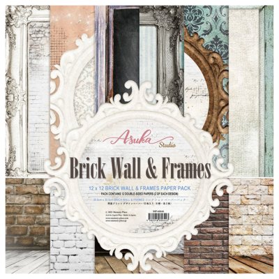 12x12" paperipakkaus, Memory Place: Brick Wall & Frames