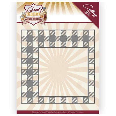 Yvonne Creations -stanssi: Checkered Frame - kehys