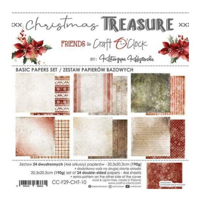 8x8" -paperipakkaus, Craft O'Clock: Christmas Treasure - basic