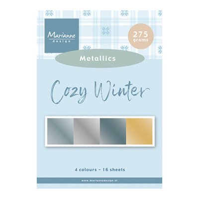 Metal board A6, 16 sheets, Marianne Design: Cozy Winter