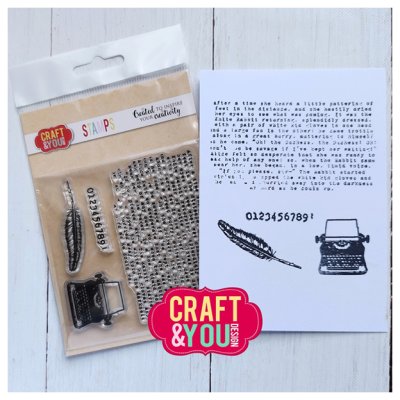 Clear stamp set, Craft & You: Typerwriter