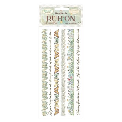 Rub-On -siirtokuvat, Stamperia: Daisy art - stripes
