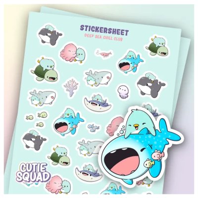 Sticker sheet, Cutie Squad: Deep Sea Chill Club