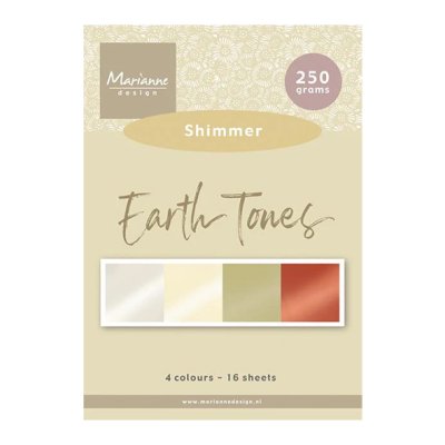 Helmiäiskartonki A5,  Marianne Design, 16kpl: Earth Tones