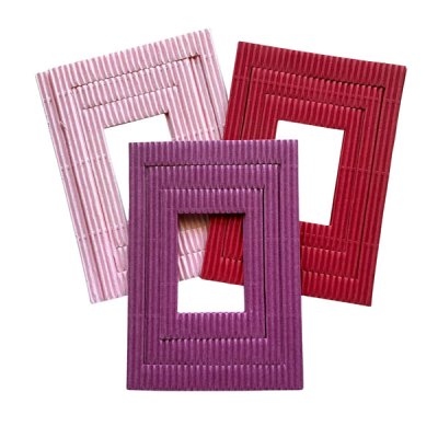 Koristekehykset, aaltopahvi: punainen lajitelma