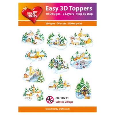 Hearty Crafts 3d kuvat: Winter Village, 10 kpl