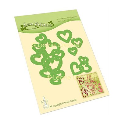 Stanssisetti, Leane Creatief: Heart Ornaments - sydämet