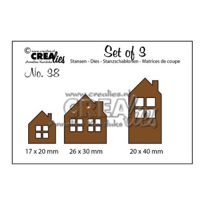 Die set, Crealies: Houses, 3 pcs