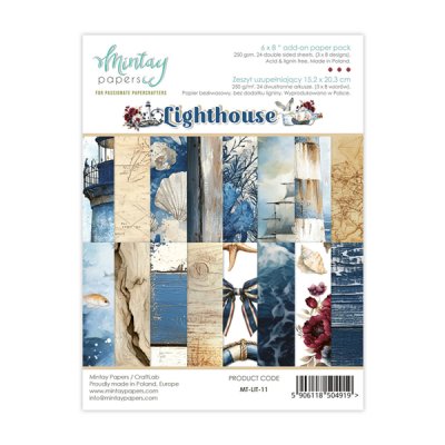A5 (6x8") paper pad, Mintay: Lighthouse