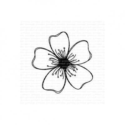 Gummiapan -leimasin: Meadow flower - kukka