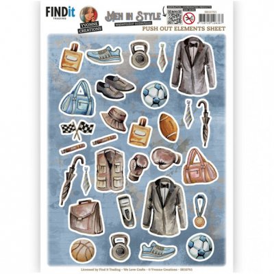 Kuva-arkki A4, Yvonne Creations: Men in Style (A)