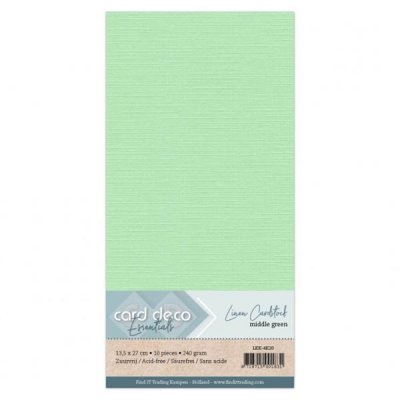 Kartonkipakkaus 13,5 x 27 cm, Card Deco: Vihreä - middle, 10kpl