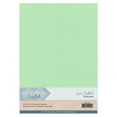 Kartonkipakkaus A4, Card Deco: Vihreä - middle, 10kpl