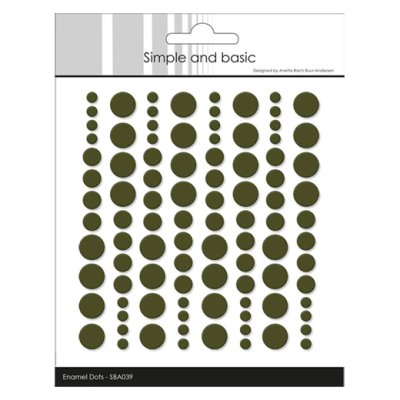 Enamel dots (SB) - moss green