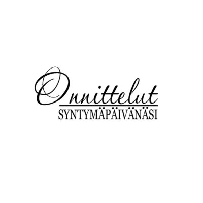 LCD text stamp: Onnittelut syntymäpäivänäsi (Finnish)
