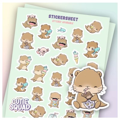 Sticker sheet, Cutie Squad: Otterly adorable