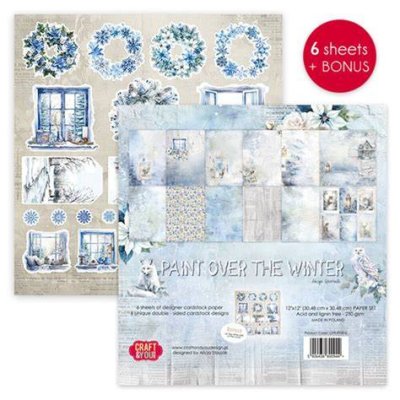 12x12" paperipakkaus, Craft & You: Paint Over the Winter