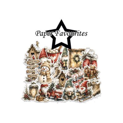 Leikekuvat, Paper Favourites: Christmas gnomes