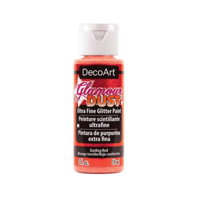 DecoArt Glamour Dust -maali: Sizzling Red