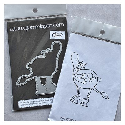 Leimasin ja stanssi, Gummiapan: Ice Skating Reindeer