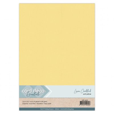 Cardstock pack A4, Card Deco: Soft Yellow, 10 pcs
