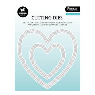 Stanssisetti, Studiolight: Torn edge hearts - sydämet