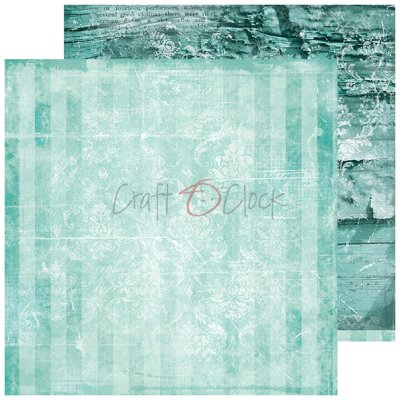 Craft O'Clock paper sheet 12x12": Turquoise Mood 05