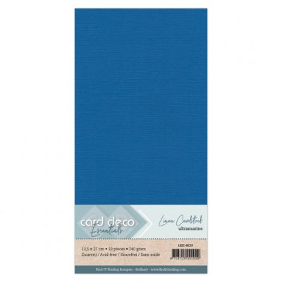 Kartonkipakkaus 13,5 x 27 cm, Card Deco: Ultramarine, 10kpl