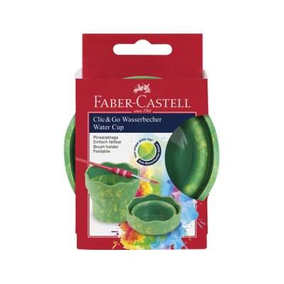 Faber Castell water pot - kasaan menevä vesivärikippo, green marble