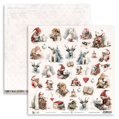 Scapbooking paper 12x12", UHK: White Whispers - Forest Spirits