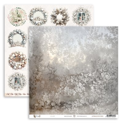 Scapbooking paper 12x12", UHK: White Whispers - Glass