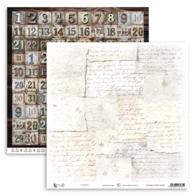 Scapbooking paper 12x12", UHK: White Whispers - Script