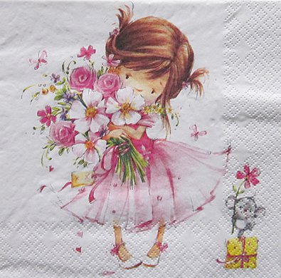Servetti 33x33cm: Tyttö - \"Little Princess\", 5 kpl