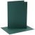 Cards and envelopes 5"x7", dark green, 4 pcs