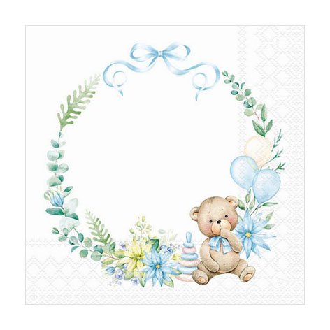Napkin 33x33cm: Baby Boy, 5 pcs